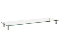Support pour écran, extra large, acier / verre