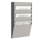 Trieur mural, 6 compartiments, A4 paysage, gris