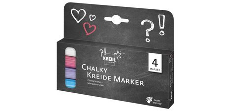 Marqueurs craie Chalky, Medium, kit de 4