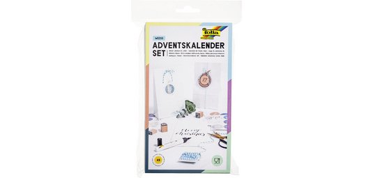 Calendrier de l'Avent 'sachets en papier uni', blanc