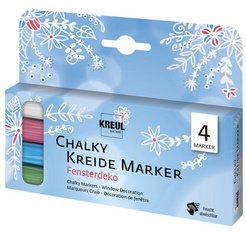 Marqueur craie Chalky, Medium, kit de 4 décoration de