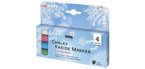 Marqueur craie Chalky, Medium, kit de 4 décoration de