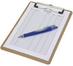 Porte-bloc basic, panneau en fibre de bois, A5