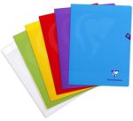 Cahier piqué Mimesys 17x22cm 96 pages grands carreaux couverture polypropylène Couleur aléatoire - Assortis