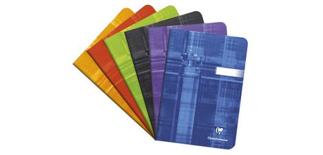 Carnet piqué Clairefontaine Metric format 14,8 x 21 uni 96 pages - Assortis