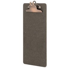 Securit Porte-addition Clipboard, brun avec pince en acier inoxydable, 27,8 x 11,4 cm