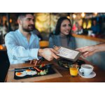 Securit rekening clipboard, bruin met RVS Clip, 27,8 x 11,4 cm