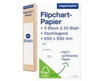 bloc papier pour chevalet de conférence, plat