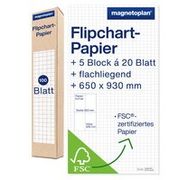 bloc papier pour chevalet de conférence, plat