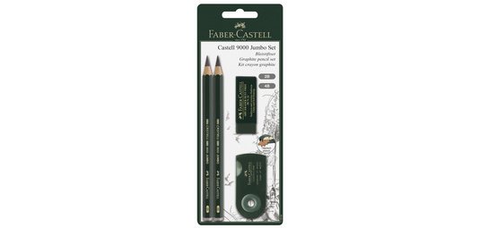 FABER-CASTELL Crayon CASTELL 9000 Jumbo, kit de dessin
