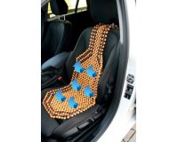 Couvre-siège de voiture en billes de bois, beige