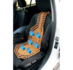 Couvre-siège de voiture en billes de bois, beige