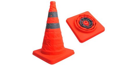 Cône de signalisation, pliable