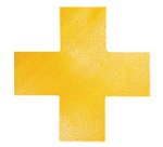 Marquage de place, croix, autocollant, jaune