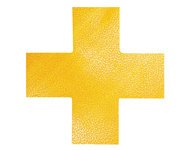 Marquage de place, croix, autocollant, jaune