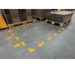 Marquage de place, flèche, autocollant, jaune