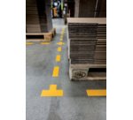 Marquage de place, flèche, autocollant, jaune