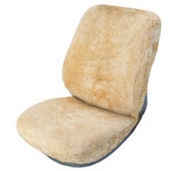 Housse de siège en fourrure d'agneau