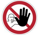 Panneau d'interdiction Accès interdit, autocollant