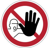 Panneau d'interdiction Accès interdit, autocollant