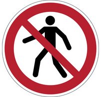 Panneau d'interdiction Interdit aux piétons