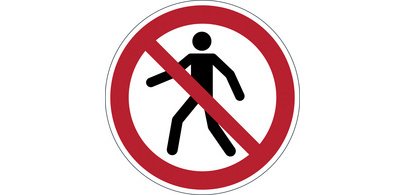 Panneau d'interdiction Interdit aux piétons