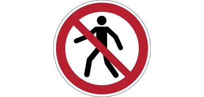 Panneau d'interdiction Interdit aux piétons