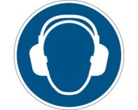 Panneau de sécurité 'Porter un casque anti-bruit'