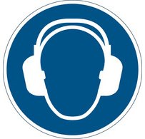 Panneau de sécurité 'Porter un casque anti-bruit'