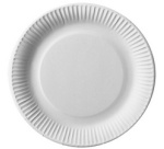 Assiette en carton 'pure', rond, 260 mm, blanc