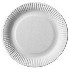 Assiette en carton 'pure', rond, 200 mm, blanc