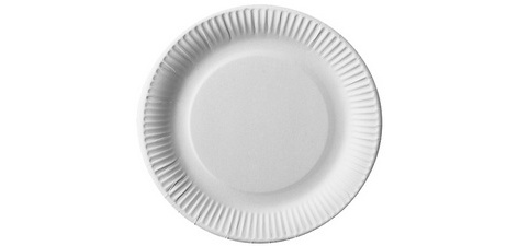 Assiette en carton 'pure', rond, 260 mm, blanc