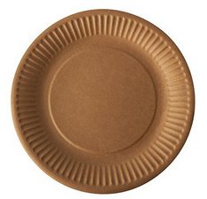 Assiette en carton 'pure', rond, 190 mm, marron