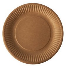 Assiette en carton 'pure', rond, 190 mm, marron