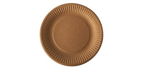 Assiette en carton 'pure', rond, 190 mm, marron