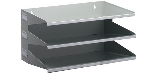 Station de tri Business, 3 compartiments, gris