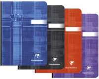 Carnet brochure dos toilé A5 192 pages petits carreaux - Assortis