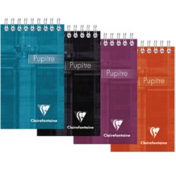 Notizblöcke pupitre mit doppelspirale, 85x140cm,80 blatt, 90g, kariert - sortiert