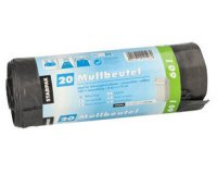 Vuilniszak LDPE, met trekkoord, 60 liter