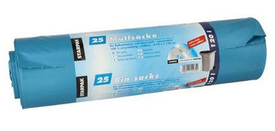 Sac poubelle LDPE, 240 litres, bleu