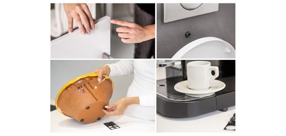 Bumpon Pastilles anti-bruit/anti-glisse,transparent,carré