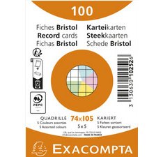 Karteikarten A7 liniert, 100 Stück eingeschweißt - Gelb