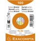 Pk100 Exa Rec Card 7.5x10.5cm Lined Blue