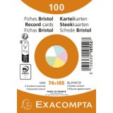 Fiches bristol, A7, uni, assorti