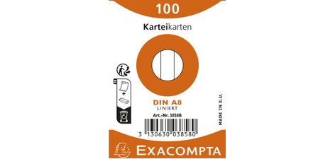 Fiches bristol, A8, quadrillé, blanc