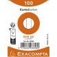 Pk100 Exa Rec Card 7.4x10.5cm Lined Wht - White
