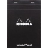 Rhodia stapled dot pad black, a5 - black