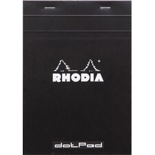 Dotpad - gehefter block rhodia no.16 a5, 80 blatt dot/punktkariert - schwarz