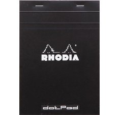 Dotpad - gehefter block rhodia no.16 a5, 80 blatt dot/punktkariert - schwarz