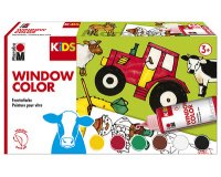 KiDS Kit de peinture pour vitre 'FERME', 6 x 80 ml